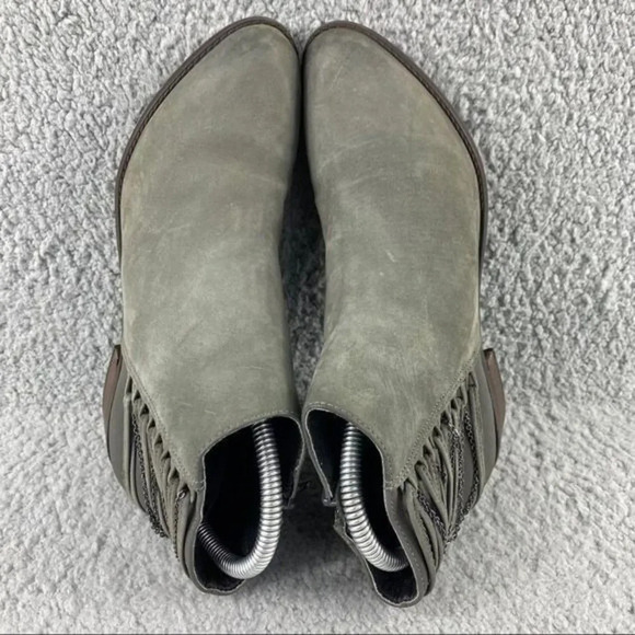 STEVE Madden Chily Ankle Booties Womens Size 6.5 M Boots Green Zip Closure Chain - Picture 6 of 12